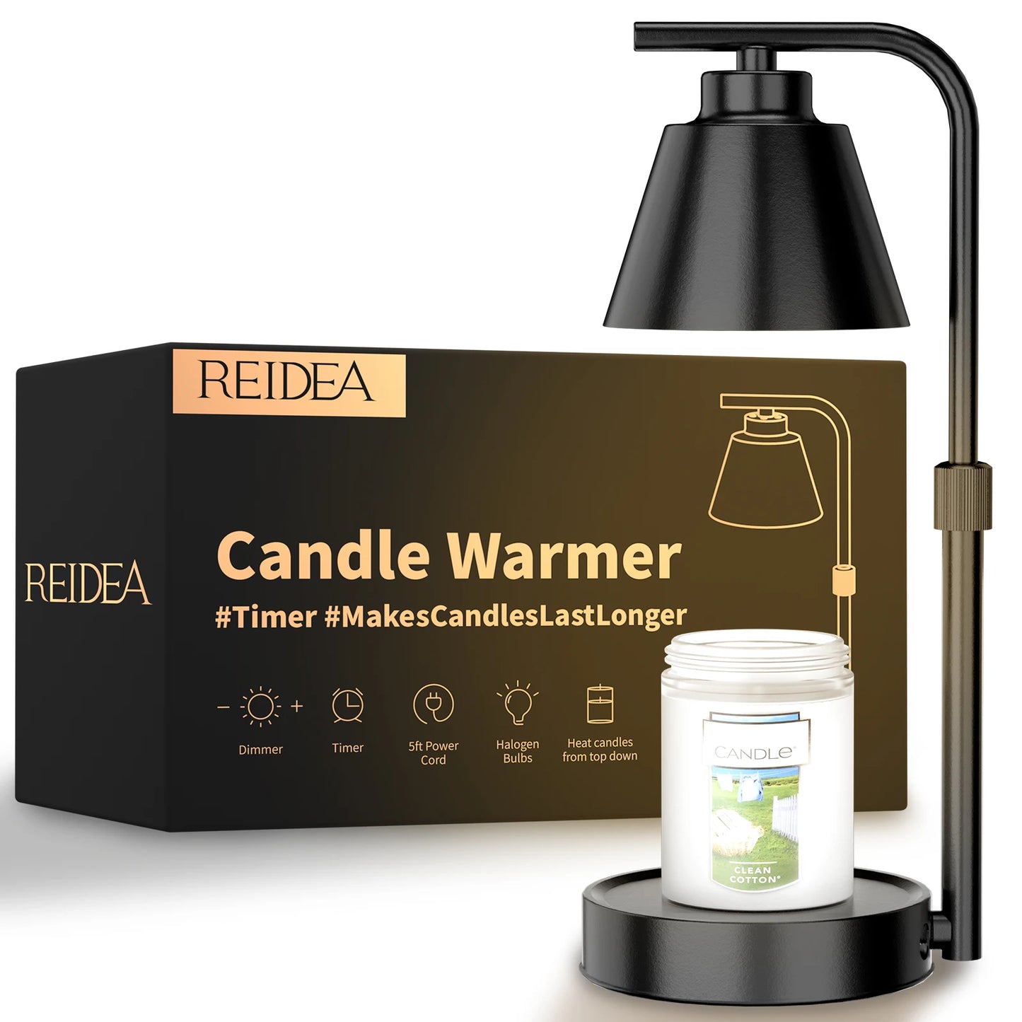 Candle Warmer Lamp with Timer- Dimmable Electric Wax Melt Warmer, Lamp Candle Warmer 110v US Plug