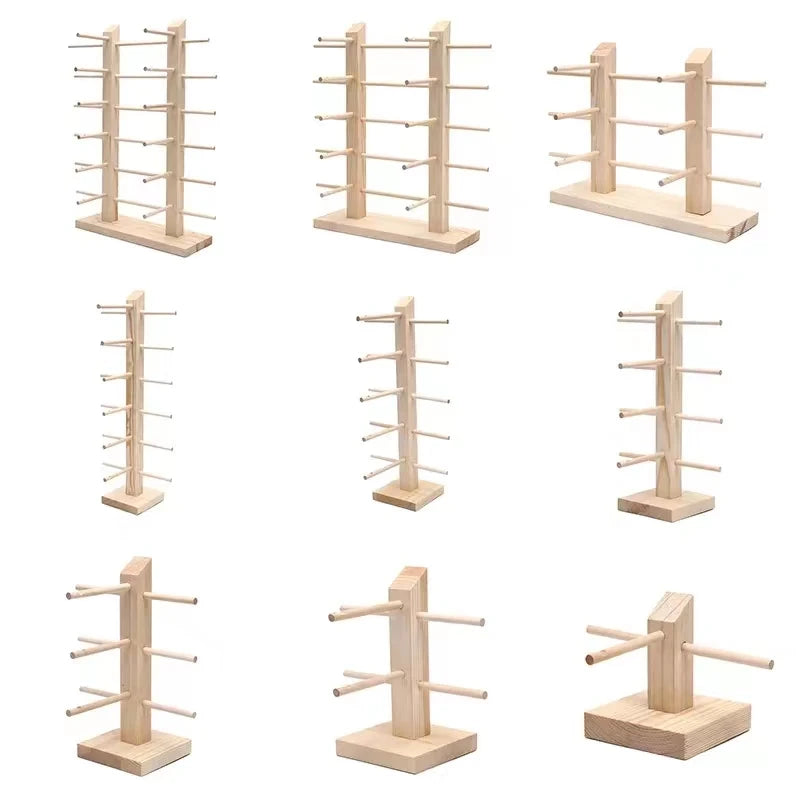 Wood Sunglass Display Stands Jewelry 2~6 Layers Multi Eyeglasses Show Rack Shelf Storage Organizer Holder Jewelry Display Rack