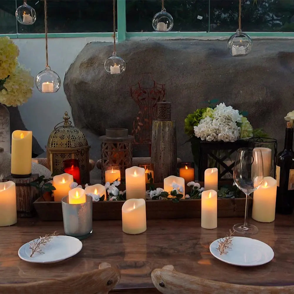 Flameless Flickering Electronic Candles Led Candles Battery Operated Home Decor Accessories for Birthday Hotel Wedding Candle