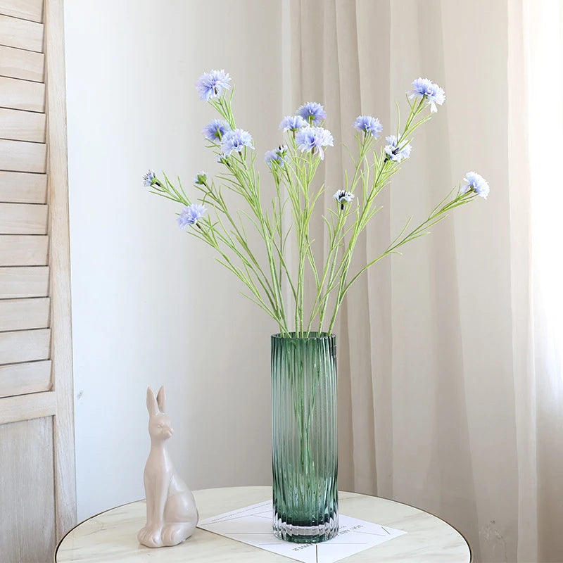3 Forks/Bouquet Artificial Flower Silk Cornflower Fake Flowers Artificial Plant Decorative Flowers Home Decor Wedding Decor
