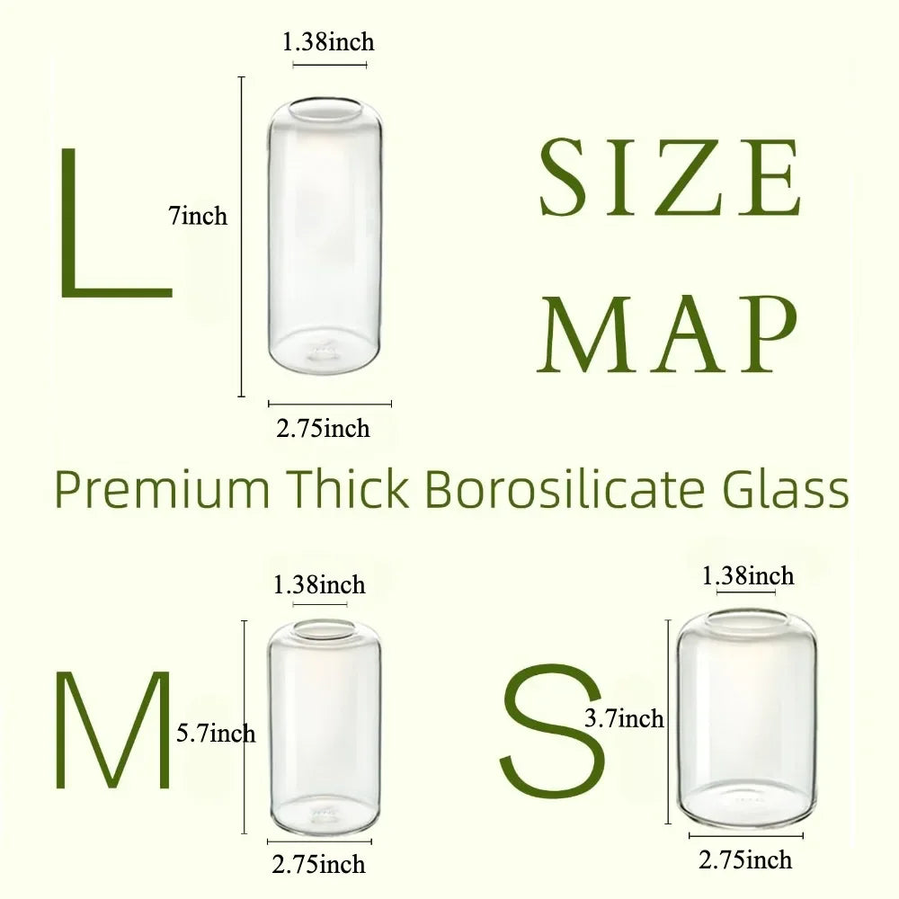 3Pcs/set Glass Bud Vases Clear Flower Vase for Centerpieces, Small Flowers Vases, Bathroom Decor for Home Wedding