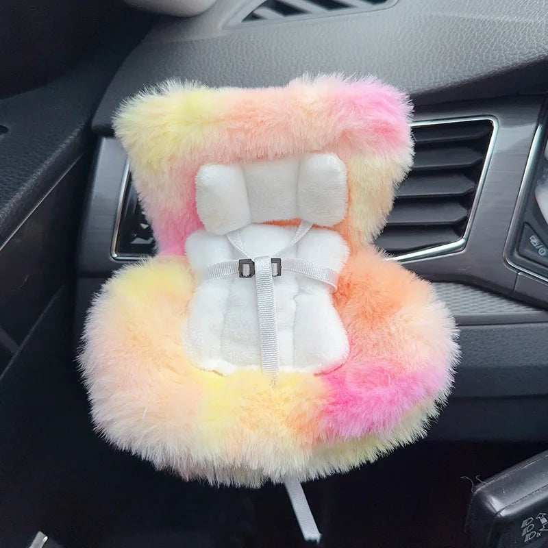 Labubu 15-17cm Doll Seat Labubu Doll Safety Seat Cute Doll Air Outlet Storage High-grade Car Interior Decoration Ornament Gifts