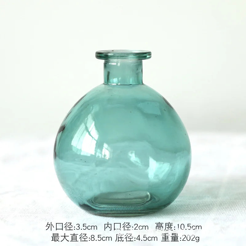 Glass Vase Living Room Decoration Small Fresh Flower Vases For Homes Table Bedroom Decor Modern Terrarium Home Accessories