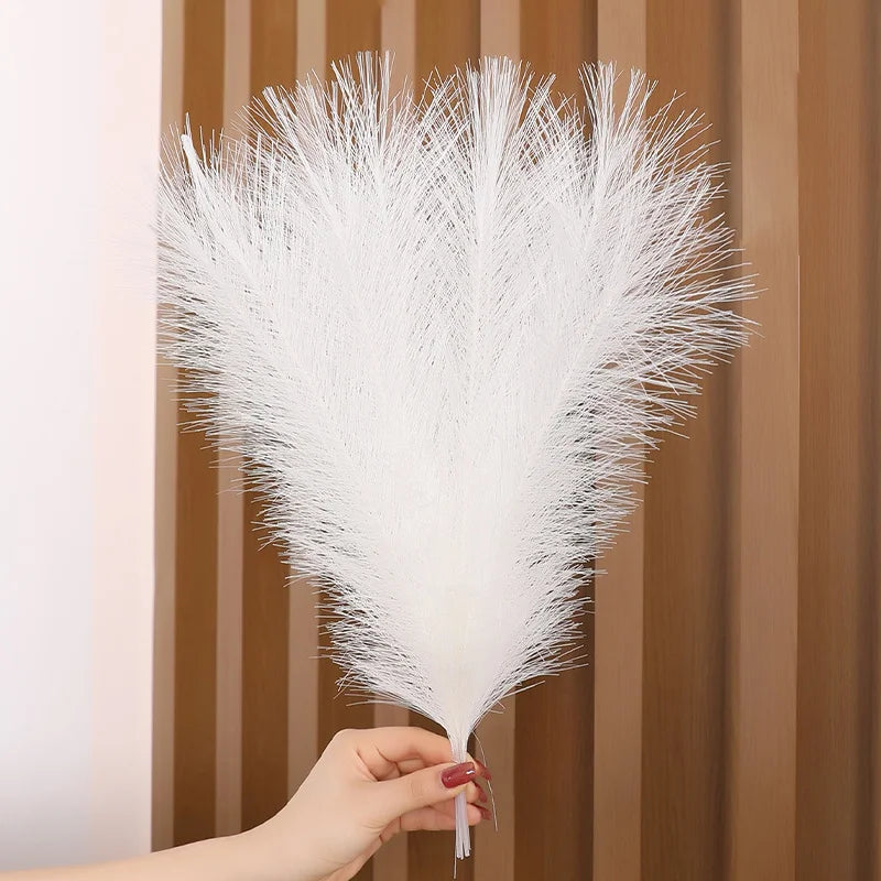 Faux Pampas Grass Bouquet 10/15/30pcs Artificial Pampas Fake Flowers Reed Decor for Room Home Wedding Christmas Decoration 2024