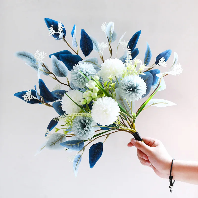 Artificial Flowers Peony Fake Flowers Hydrangea Crafts for DIY Home Bridal Wedding Party Festiva Decoration