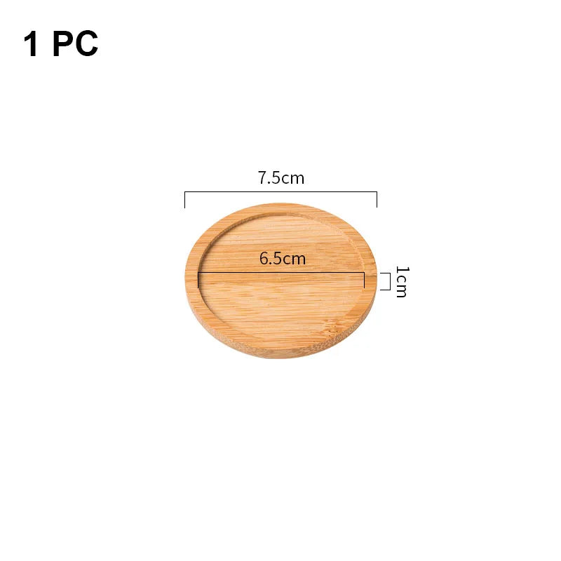 Wooden Soap Dispenser Tray Multi Bamboo Multi Shape Wooden Holder Pot Tray Home Decor Garden Supplies  Photography Props Coaster