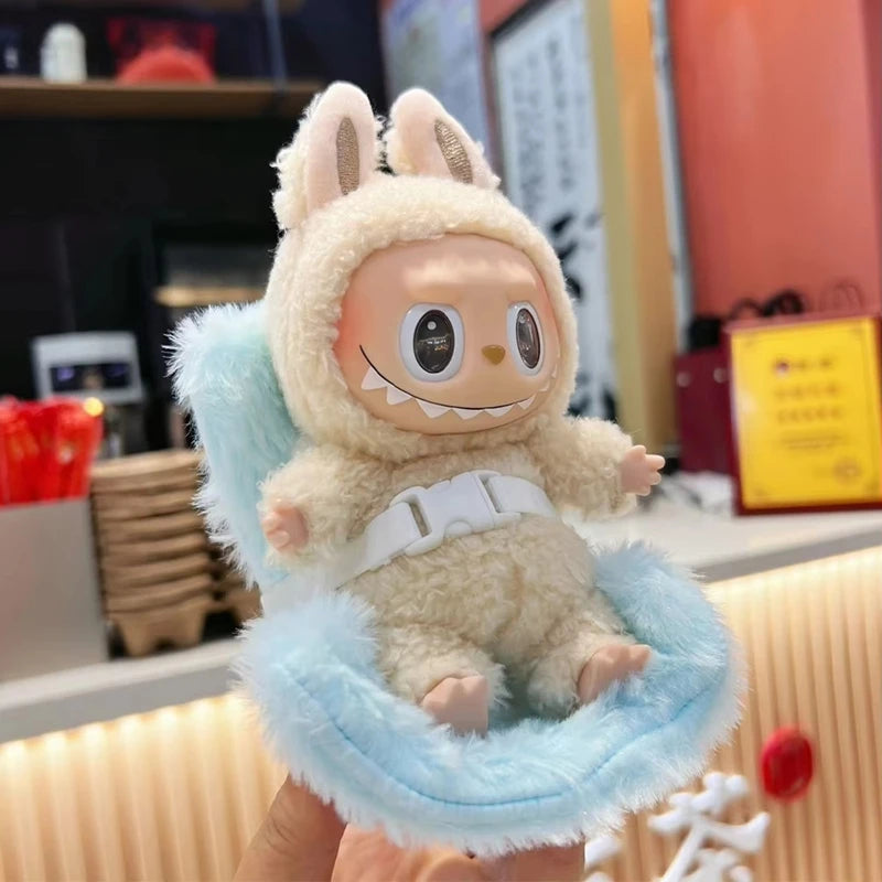 Labubu 15-17cm Doll Seat Labubu Doll Safety Seat Cute Doll Air Outlet Storage High-grade Car Interior Decoration Ornament Gifts