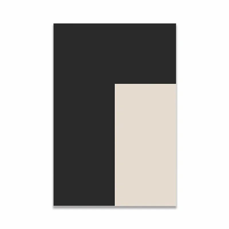 Scandinavian Minimalist Wall Art Modern Black and White Abstract Oil Painting Poster Print Home Bedroom Living Room Decoration