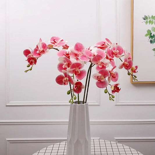 Artificial Butterfly Orchid Fake Phalaenopsis Flowers Artificial Orchid Stem Plants for Wedding Home Decoration