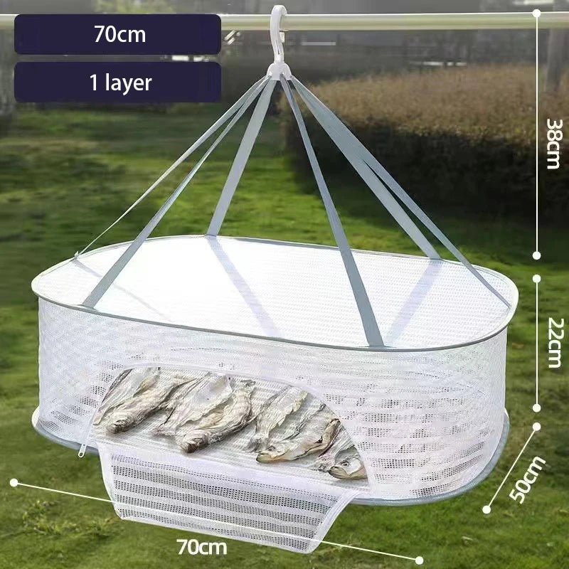 3layer Drying Net Breathable Quick Drying Hanging Mesh Holder Anti-mosquito Drying Foods Fish Net For Socks Underwear Drying