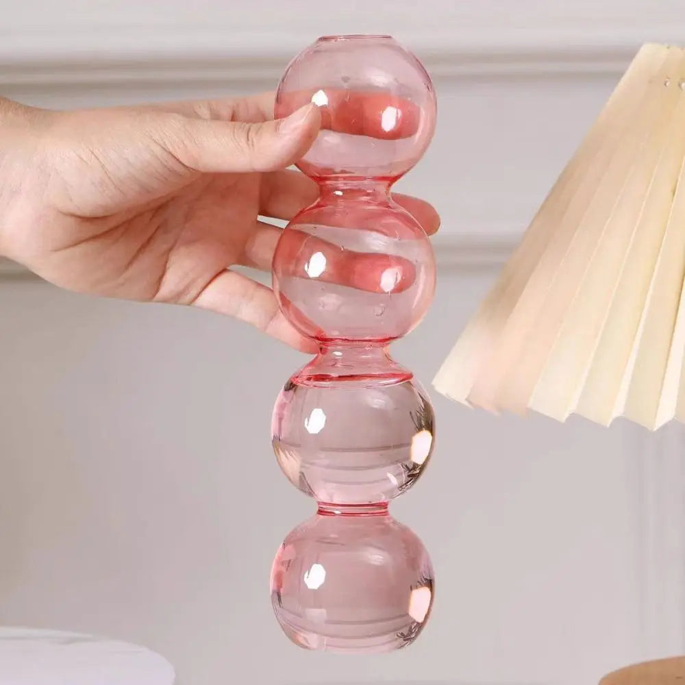Crafts Romantic Glass Vase Simple Modern Hydroponic Flower Pot Funny Creative Spherical Flower Vase Dining Room