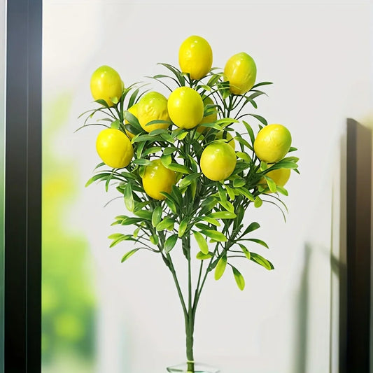Very realistic artificial lemon tree branch plastic simulation plant for room  kitchen party dining table central decoration