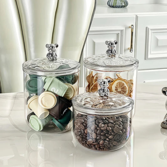 Kitchen grain jar, spice jars insect proof,moisture-proof, can store lemon slices, nuts, coffee beans,food organizer,storage box
