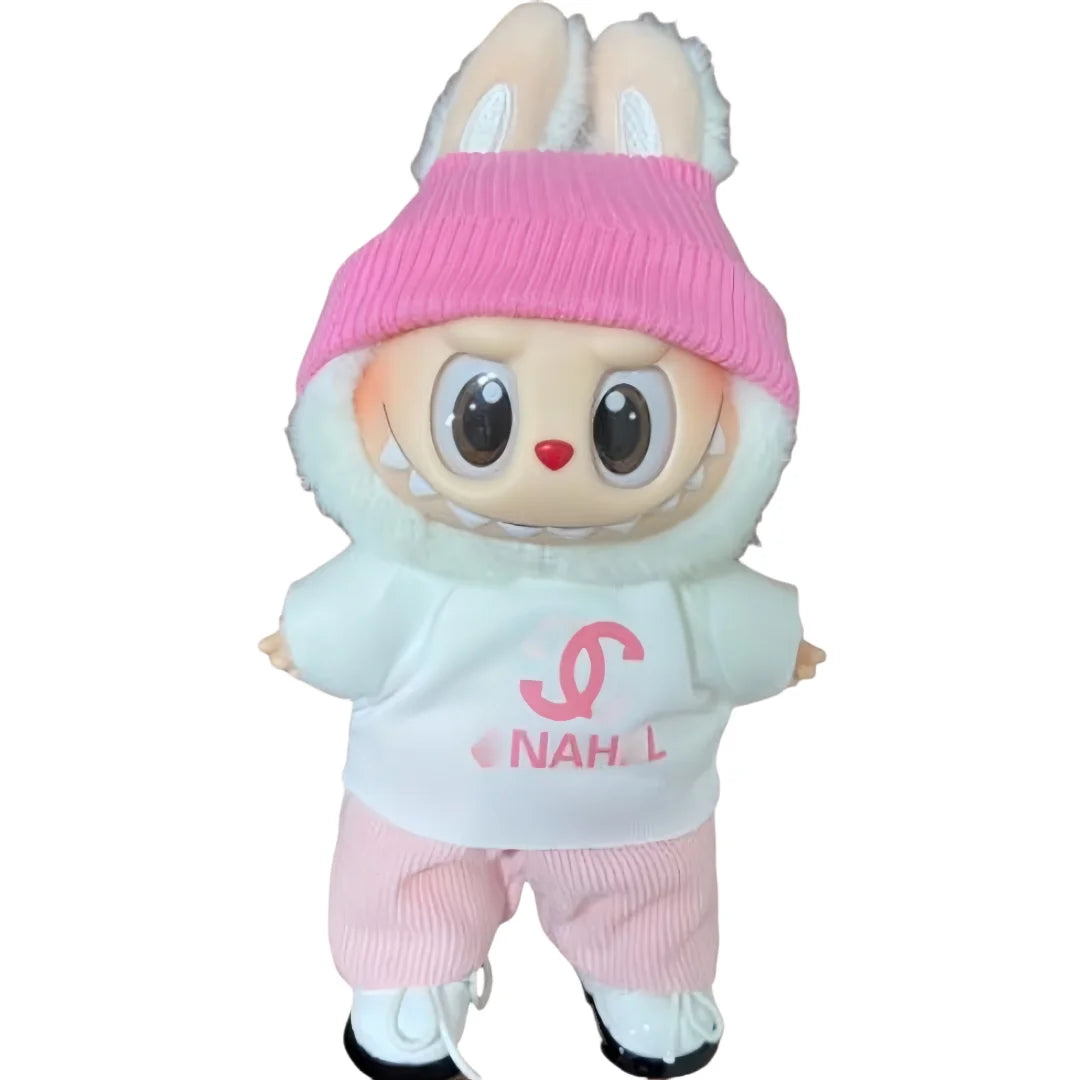 Clothes for labubu 17cm doll, a great gift for friends. Delicate workmanship, clean trimming. fashionable style