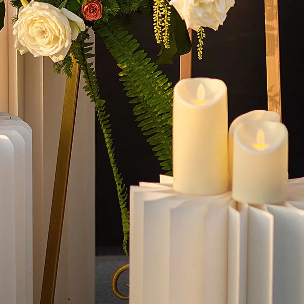 LED Electronic Candle Swinging Lighting Plastic Candle Lights Warm Yellow Light Simulation Candles Birthday Hotel Wedding