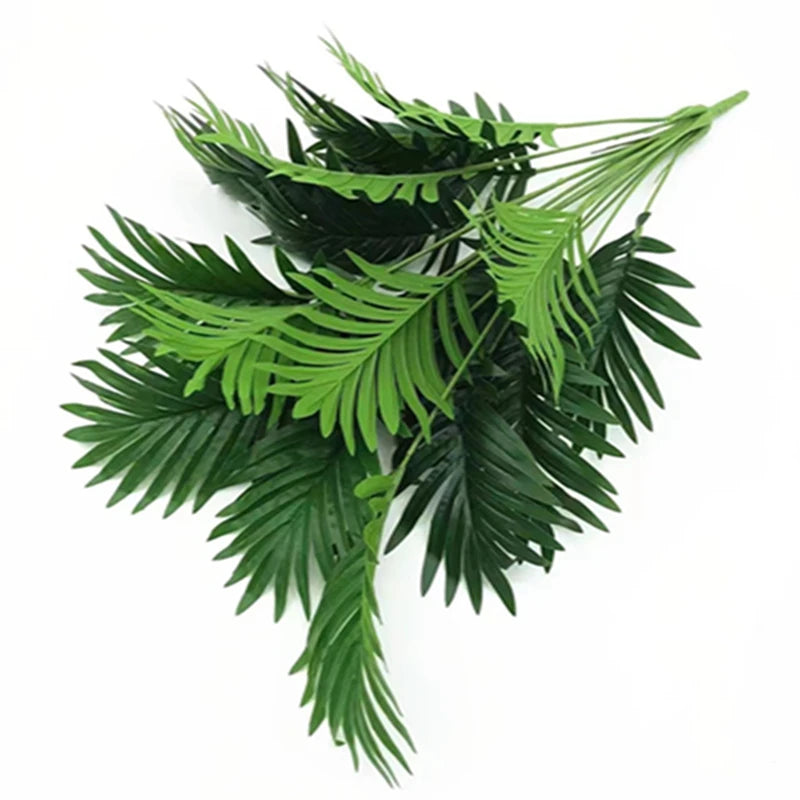 Artificial Areca Palm Tree Fake Plants Palm Leaf for Home Room Decor Tropical Leaves Greenery Family Office Indoor Outside Decor