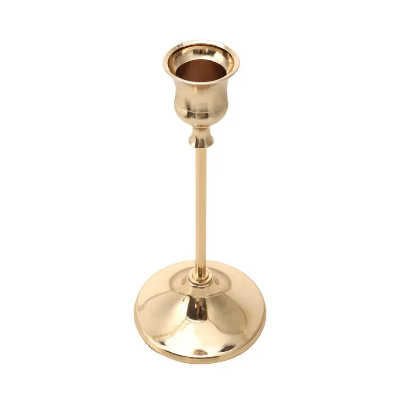 European style Metal Candle Holders Simple Golden Wedding Decoration Bar Party Living Room Decor Home Decor Candlestick