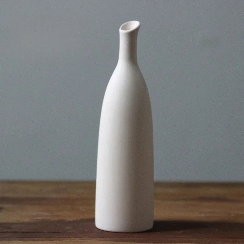 Plain Ceramic Vase Creative and Minimalist Arrangement Nordic Ins Style Decoration Pottery Props for Home Photography Plain Vas