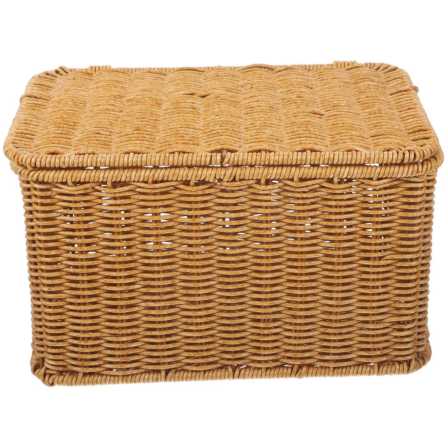 Large Capacity Woven Storage Box Multi Function Clothing Basket Decorative Indoor Toy Baskets Rattan Hamper With Lid Storage
