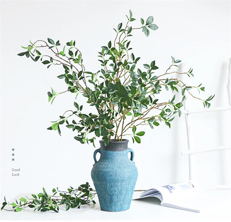 Artificial Tenuifolia Ficus Tree Branch Fake Leaves Flower Home Decor Long Branch Home Wedding Decoration Plantas Artificiales