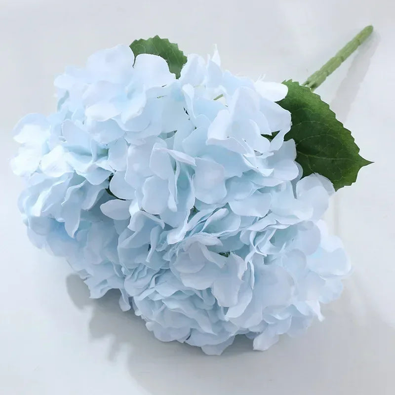 Simulation Mallorca Artificial Flower Big 5 Hydrangea Silk Cloth Home Living Room Table Decoration Wedding Fake Flower Blue