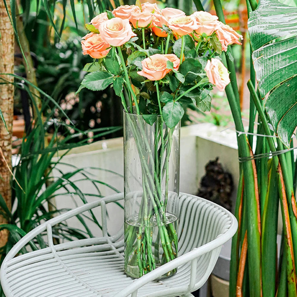 1Pcs Shatterproof Plastic Vases Tall Large Transparent Flower Vase Hydroponic Decoration Flowerpot  Acrylic Cylinder Vases