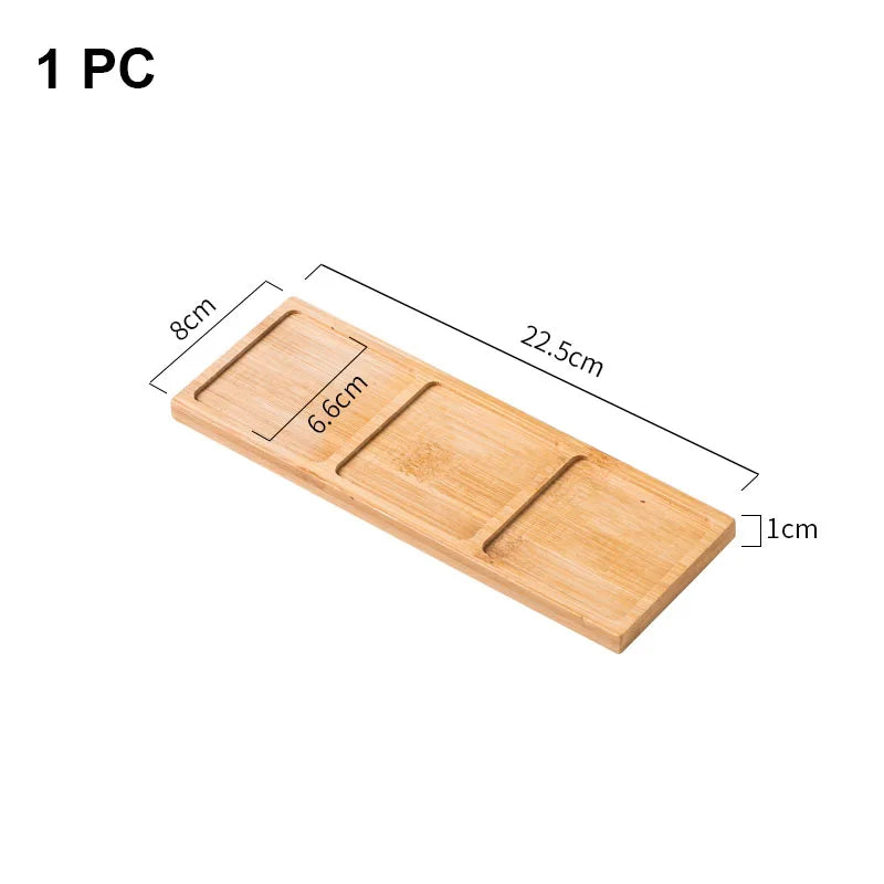 Wooden Soap Dispenser Tray Multi Bamboo Multi Shape Wooden Holder Pot Tray Home Decor Garden Supplies  Photography Props Coaster