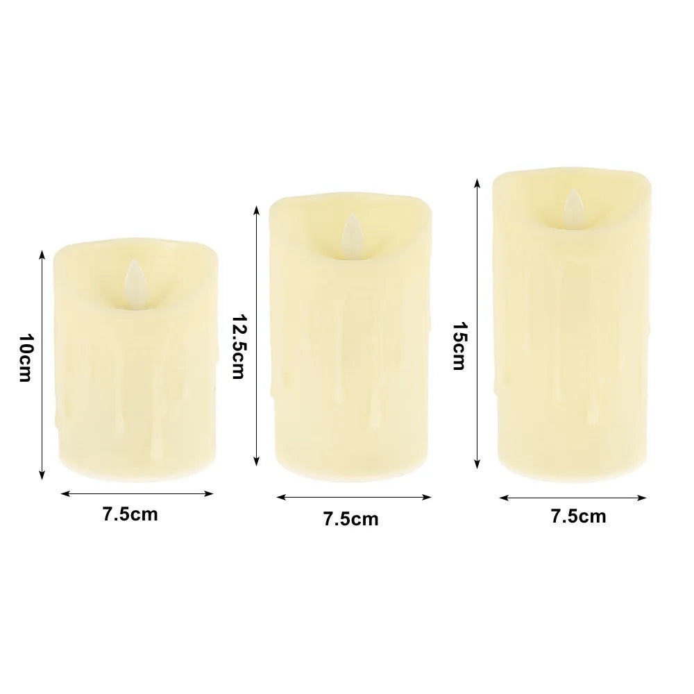 Flameless Flickering Electronic Candles Led Candles Battery Operated Home Decor Accessories for Birthday Hotel Wedding Candle