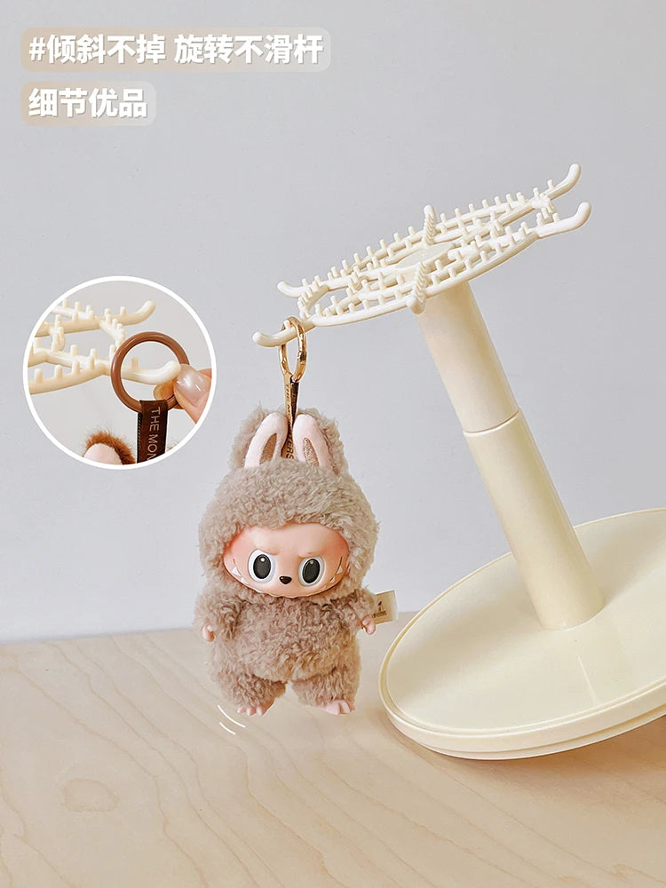 Labubu Pendant Display Box Rotating Transparent Labubu Doll Handmade Blind Box Storage Display Rack Decoration In Stock