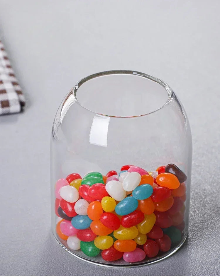 Glass Sealed Jar Kitchen Miscellaneous Grain Storage Jar Coffee Bean Transparent Glass Product Storage Jar