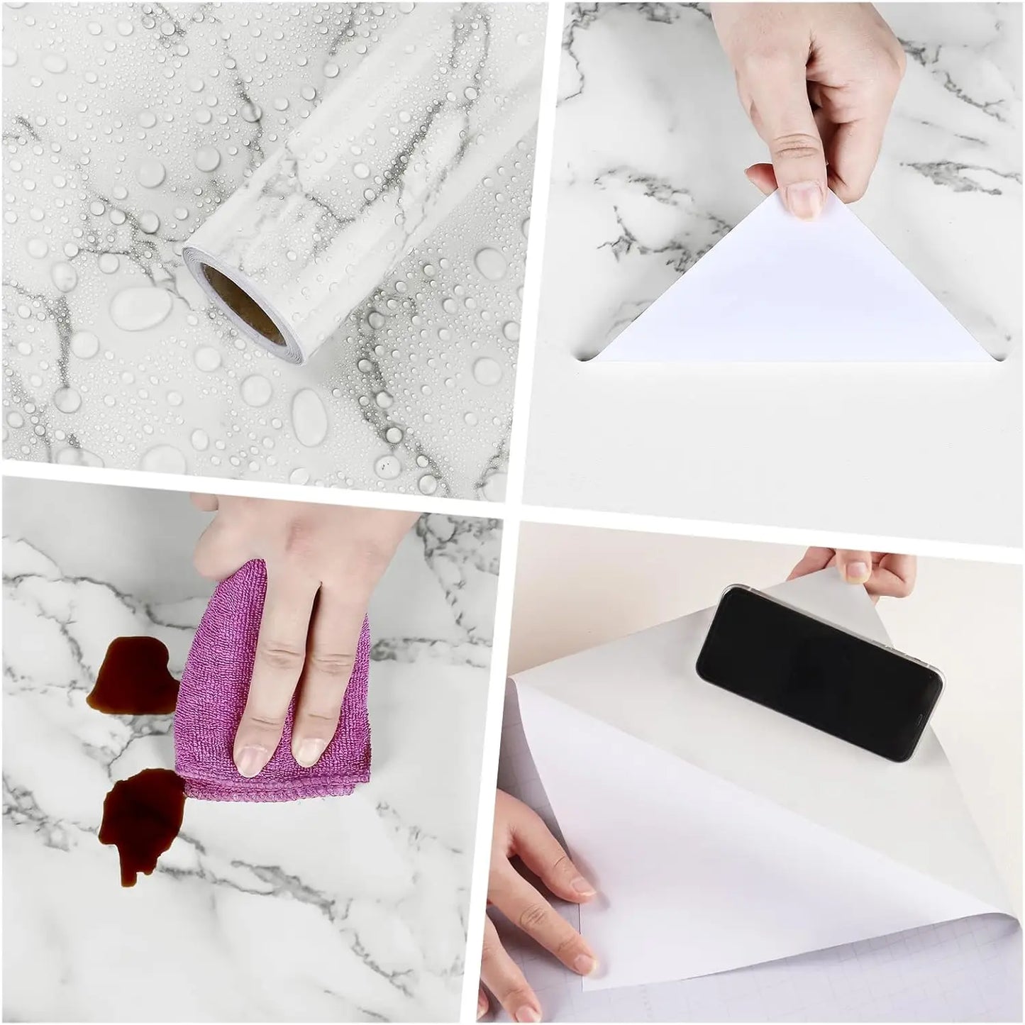 White Contact Paper Vinyl Self Adhesive Wallpaper for Bedroom Living Room Furniture Decoration Glitter Waterproof DIY Sticker