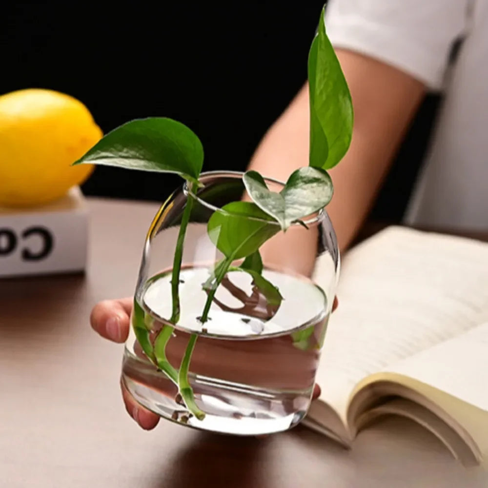 Creative Hydroponic Plant Glass Simple Modern Bottle Flower Vase for Centerpieces Desktop Home Dining Wedding Modern Wedding