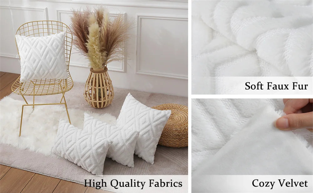Kitinjoy Velvet Throw Pillow Cover 40x40cm Soft Solid Pillow Case Decor Square Cushion For Sofa Bedroom Home Pillowcase 45x45