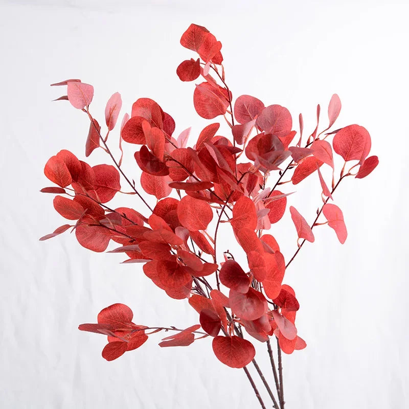 Fake Eucalyptus Artificial Plants Long Stems Flowers Arrangement Accessories Silk Eucalyptu Branches For Home Fall Decoration