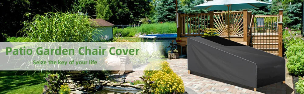 Outdoor Garden Sunbed Cover Sun Lounger Cover Patio Outdoor Lounge Chair Recliner Protective Cover Furniture Waterproof Cover