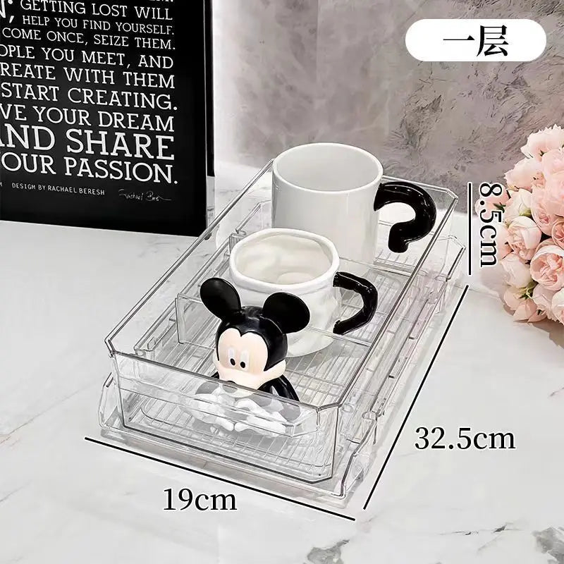 Acrylic Stackable Drawer Organizer Tray for Under Sink Office Multi-Purpose Storage Container Slide-Out Clear Container