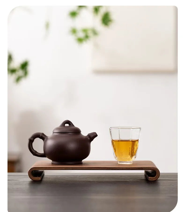 Walnut Dry Foam Table Tea Tray New Chinese Household Decorative Plate Small Solid Wood Dry Foam Tea Tray Simple Wooden Plate New