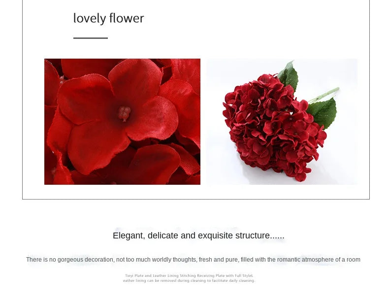 Simulation Mallorca Artificial Flower Big 5 Hydrangea Silk Cloth Home Living Room Table Decoration Wedding Fake Flower Blue