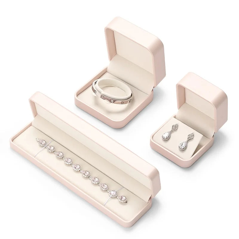 Oirlv Jewelry Box Jewelry Organizer Ring Earrings Necklace Pendant Bracelet Storage Box Packaging Box Gift Case for Wedding