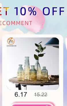 Glass Vase Living Room Decoration Small Fresh Flower Vases For Homes Table Bedroom Decor Modern Terrarium Home Accessories