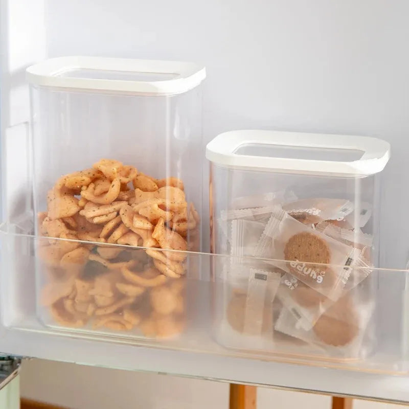 Sealed Grain Storage Box Transparent Food Cereal Kitchen Storage Container Rice Tank Barrel Coffee Bean Organizer Kitchen Tools