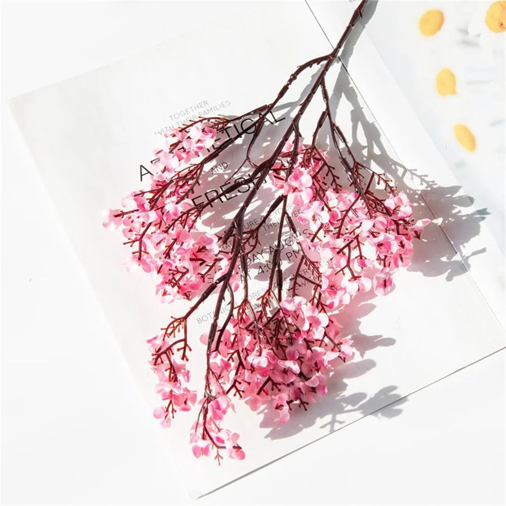 Artificial Plants Beautiful Blue BabysBreath Christmas Decor Fake Plastic Flowers for Home Wedding Bridal Festival Party Vase