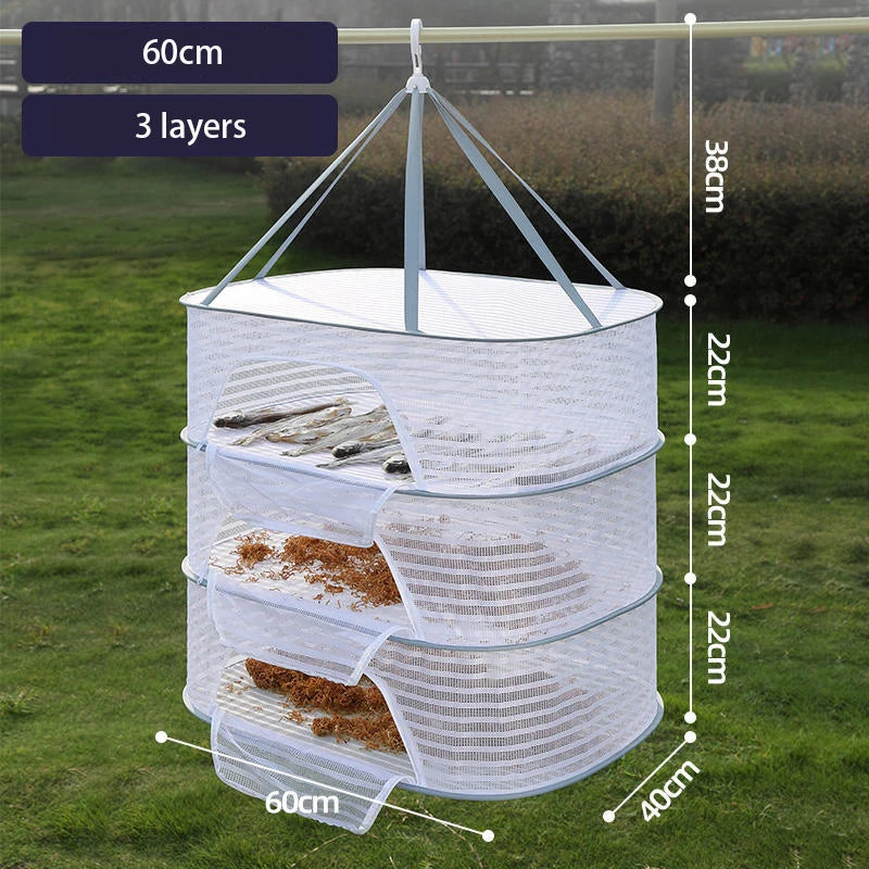 3layer Drying Net Breathable Quick Drying Hanging Mesh Holder Anti-mosquito Drying Foods Fish Net For Socks Underwear Drying
