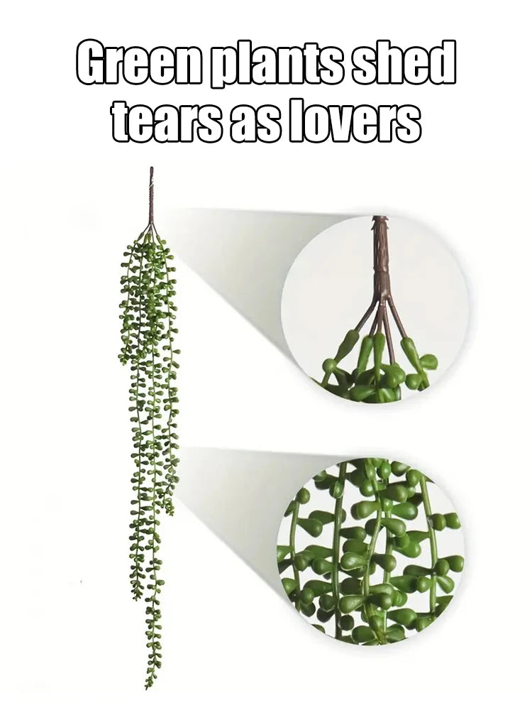 1PC Artificial Green Plants, Love Tears, Home Decoration, Fake Plants, Simulated Green Plants, Ceiling, Plastic Vines