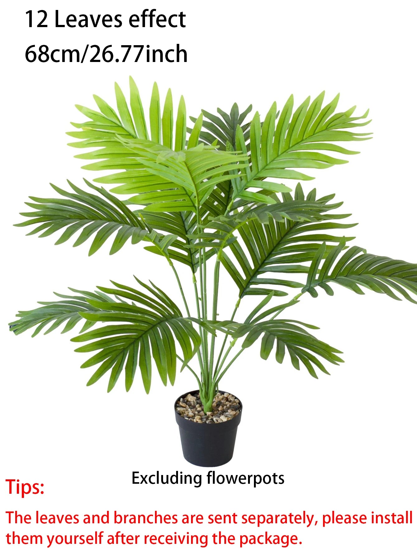 1pc 12/18/24 Leaves Artificial Plant Tropical Hibiscus Tree Indoor Decorative Green Plant Branch Bouquet Foliage Home Decoration