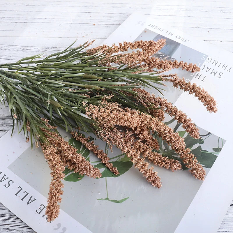 Foam Artificial Flowers Lavender Bouquet Christmas Wedding Home Decoration Indoor Outdoor Home Office Table Arrange Fake Plants