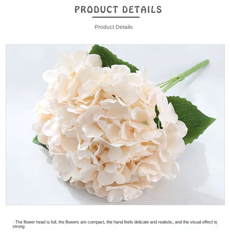 Simulation Mallorca Artificial Flower Big 5 Hydrangea Silk Cloth Home Living Room Table Decoration Wedding Fake Flower Blue