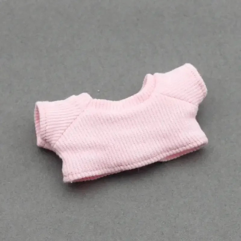 Mini Doll Clothes Outfit Accessories For 15-17cm Labubu V1 V2 V3 Labubu Uniform Set Outfit Skirt and Sweater Sunglasses Clothing