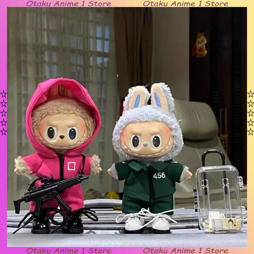 Hot Labubu Clothing Funny Seafood Game Serie Doll Clothes Participants Organizer Casual Outfits Mini Plush Doll Accessories