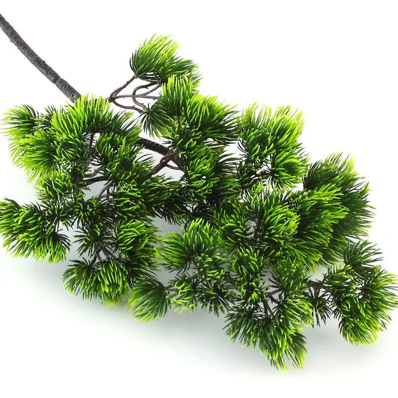 42cm Artificial Plant Pine Branch Green Leaves Fake Plants Home Pine Bonsai Accessories Wedding Flower Arrangement Decoration
